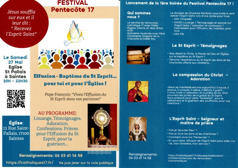 Festival Pentecôte 17, le samedi 27 mai